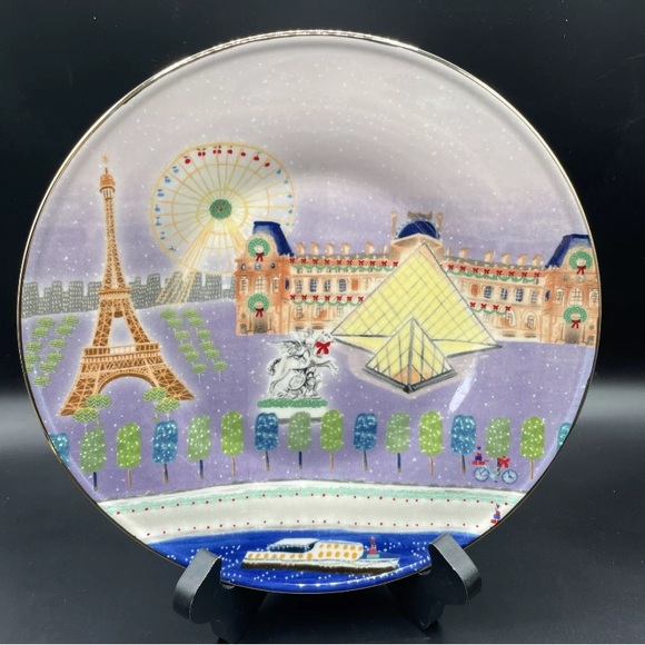 Anthropologie Holiday In The City Paris 2023 Plate - Picture 1 of 1